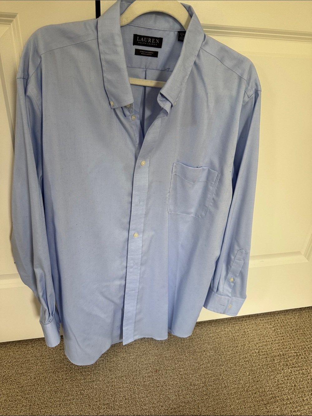 Ralph Lauren Light Blue Men's Button-Down Dress Shirt Big and Tall